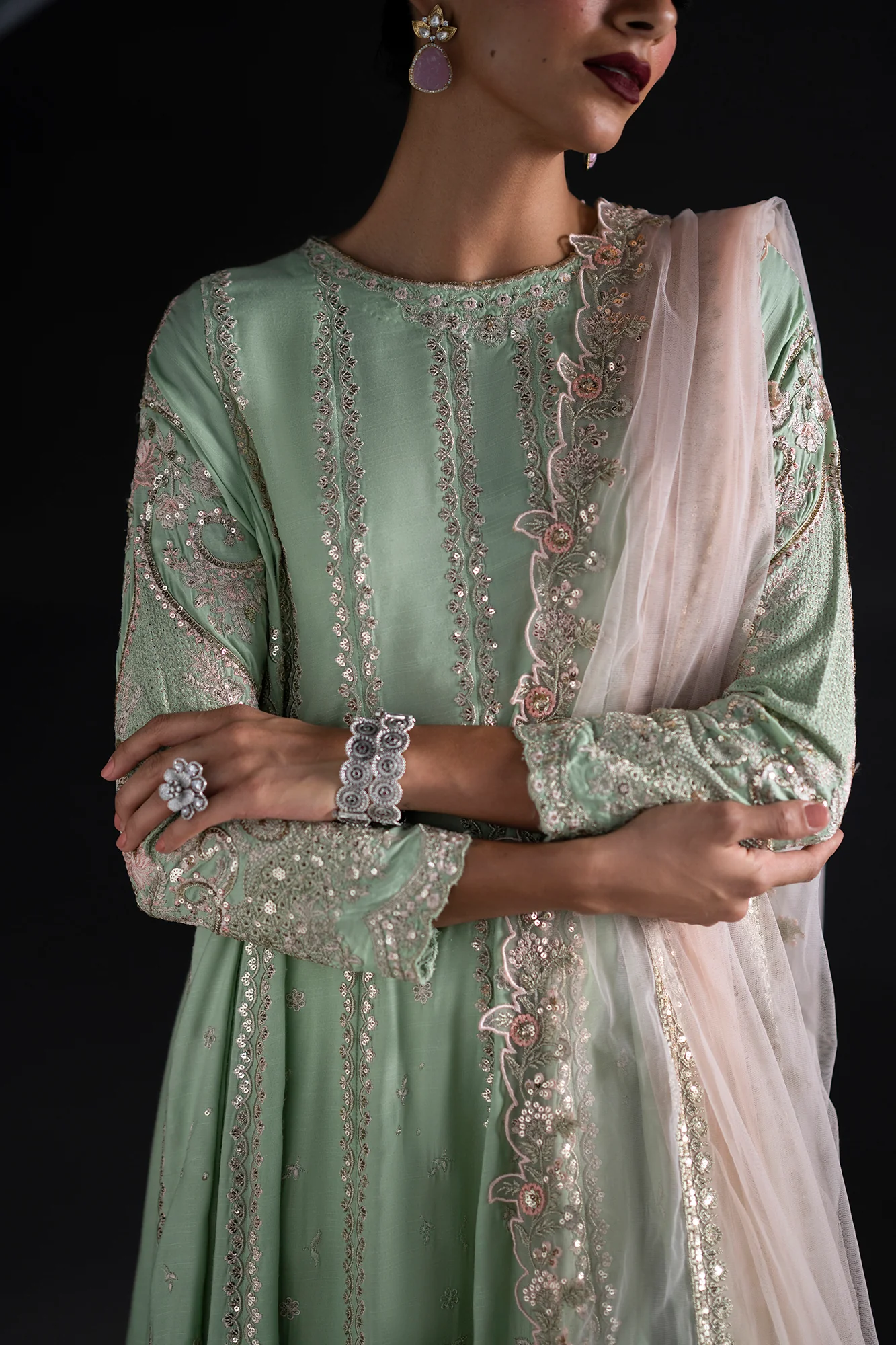 EMBROIDERED SUIT (E1099/104/725) - Image 6