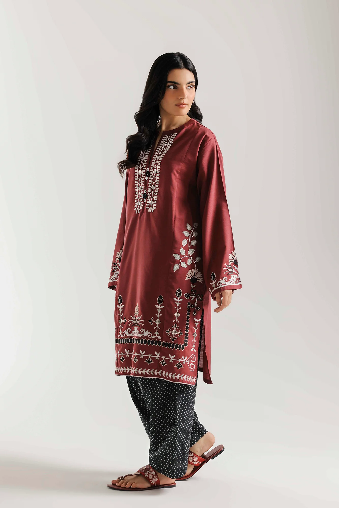 EMBROIDERED SUIT (E8277/102/305) - Image 3