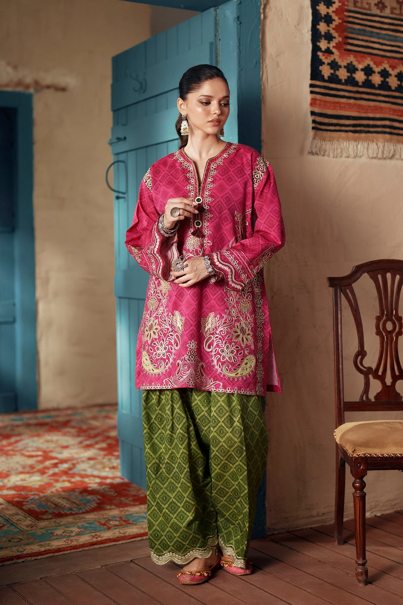 EMBROIDERED SUIT (E4507/103/405) - Image 3