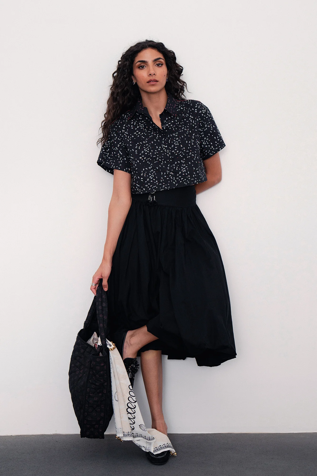 CROPPED BUTTON DOWN SHIRT (E0024/120/902) - Image 16